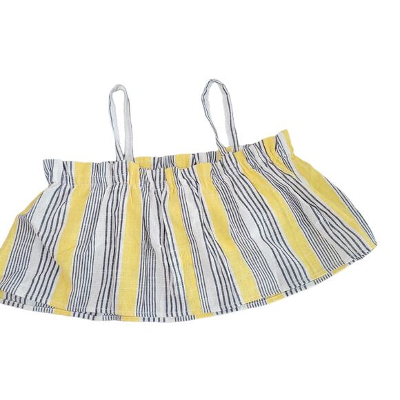 IRIS Juniors Linen Blend Striped Crop Top Juniors Summer Juniors XL - Picture 7 of 7
